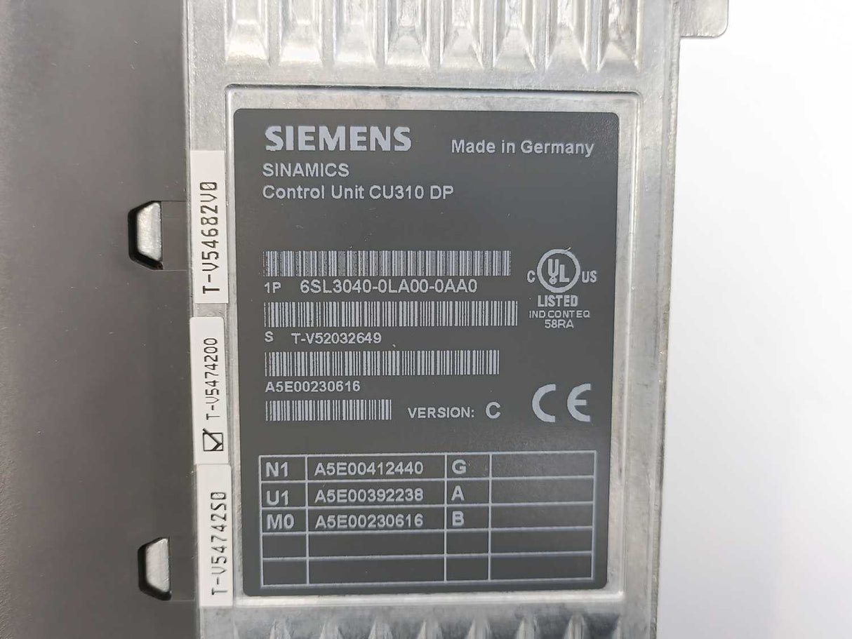 Siemens 6SL3040-0LA00-0AA0 SINAMICS Control Unit CU310 DP