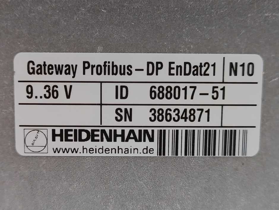 HEIDENHAIN 688017-51 GATEWAY PROFIBUS-DP En Dat21 Adapter/converter