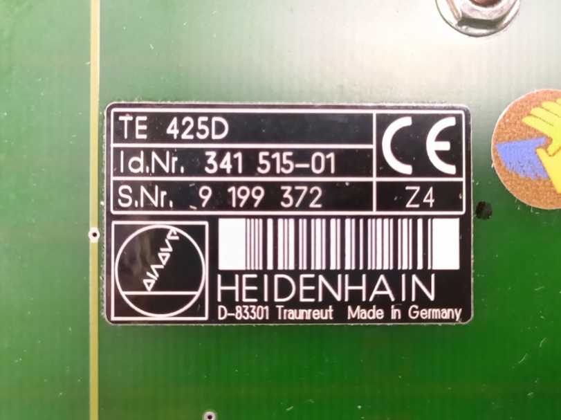 HEIDENHAIN 341515-01 TE 425 D, Machine Keyboard Control Device