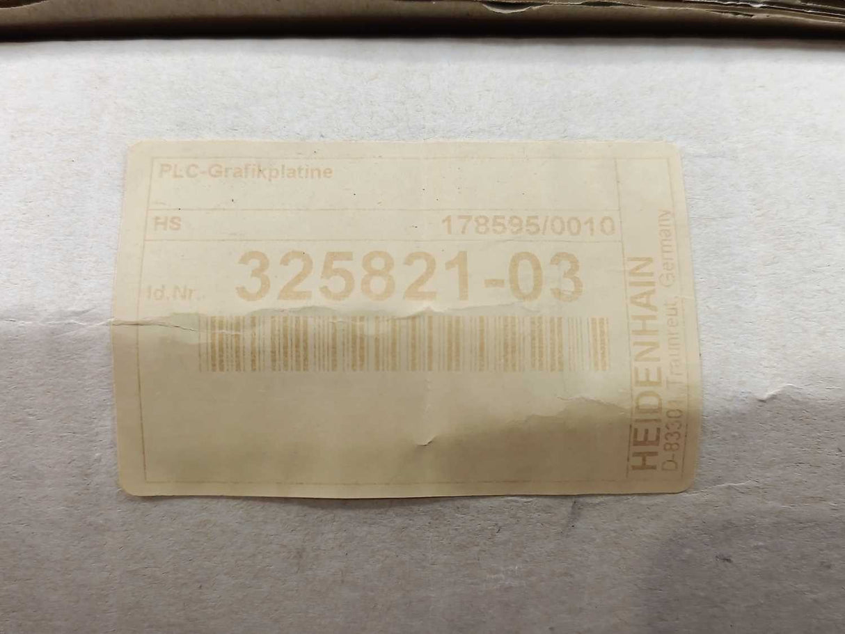 HEIDENHAIN 325821-03 PLC-GRAPHICS BOARD 325 821-03