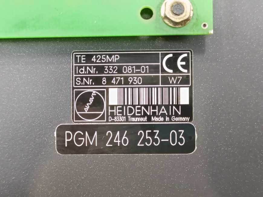 HEIDENHAIN 332081-01 TE 425MP, Machine Keyboard Control Device 332 740-01