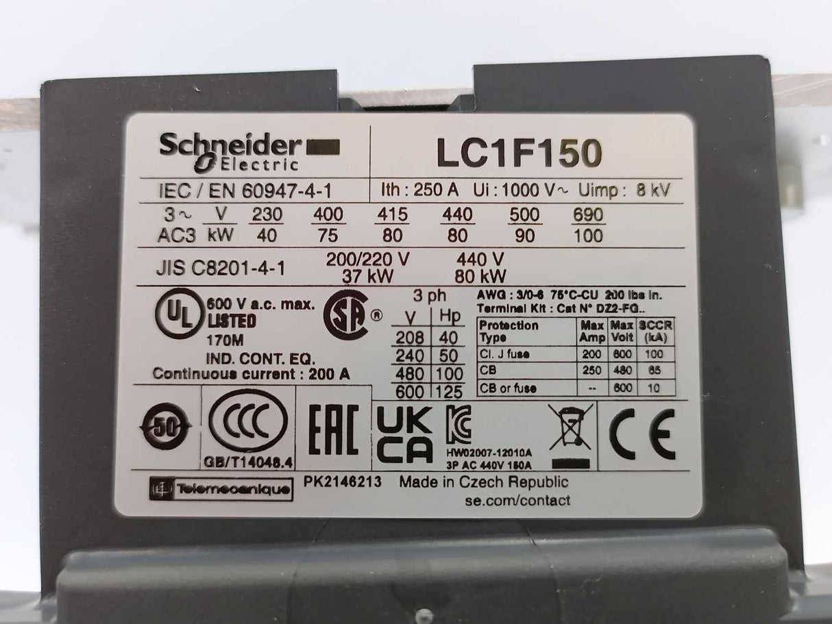 TELEMECANIQUE LC1F150 Contactor