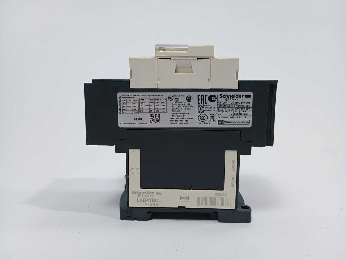 Schneider Electric LC1D093BL Contactor 24VDC 2,4W