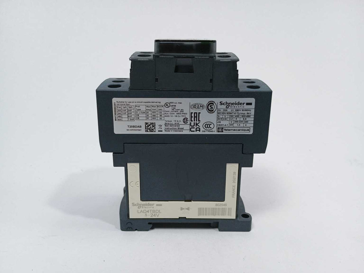 Schneider Electric LC1DT20BD TeSys Contactor 24VDC