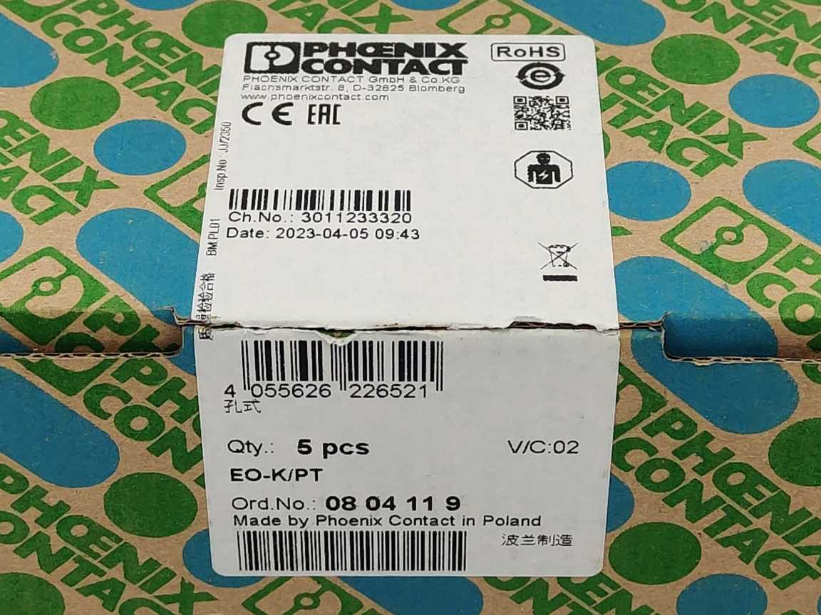 Phoenix Contact 0804119 EO-K/PT - Socket
