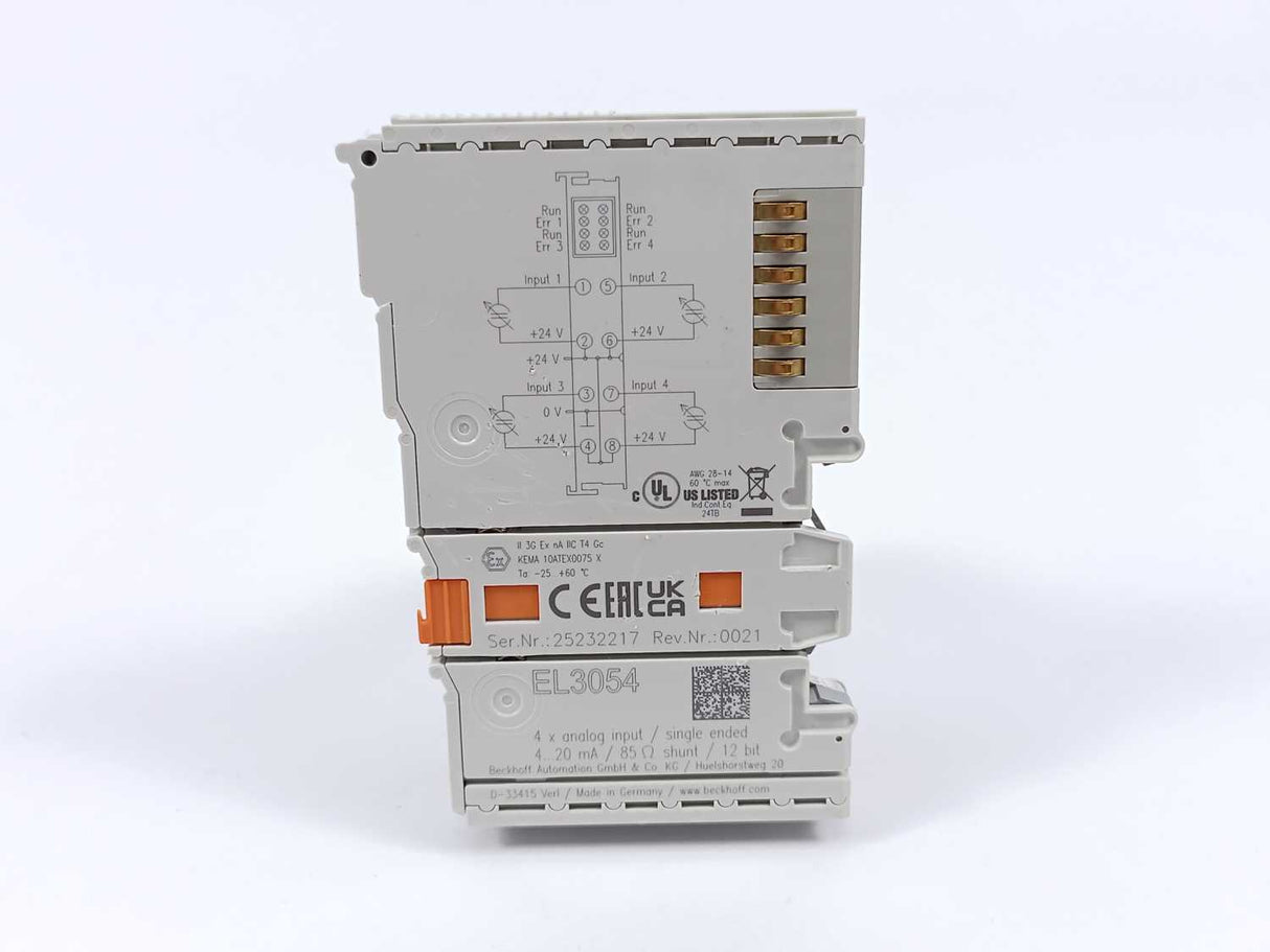 Beckhoff EL3054 4x analog input / single ended