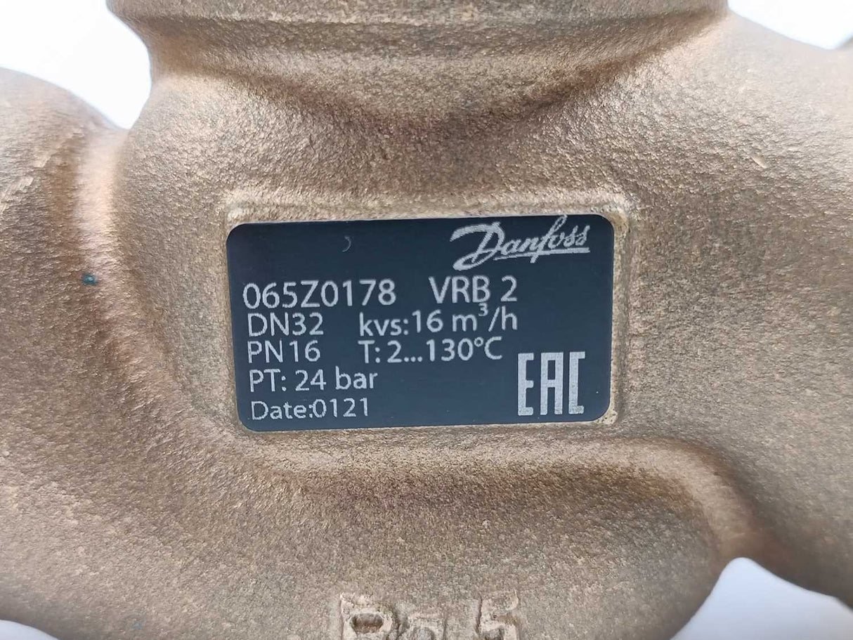 Danfoss 065Z0178 VRB 2 PN16 32/16 2-way seated ext. thr