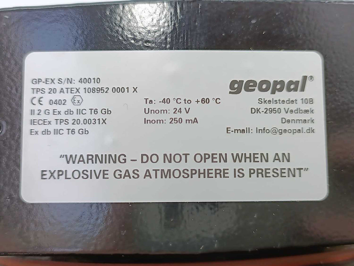 Geopal GP-NOVA GP-EX Stand-Alone ATEX Gas Detector. Ex certified