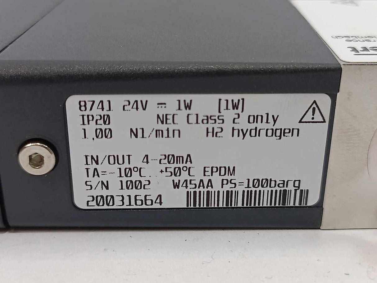 Burkert 20031664 8741 Mass Flow Controller / Meter