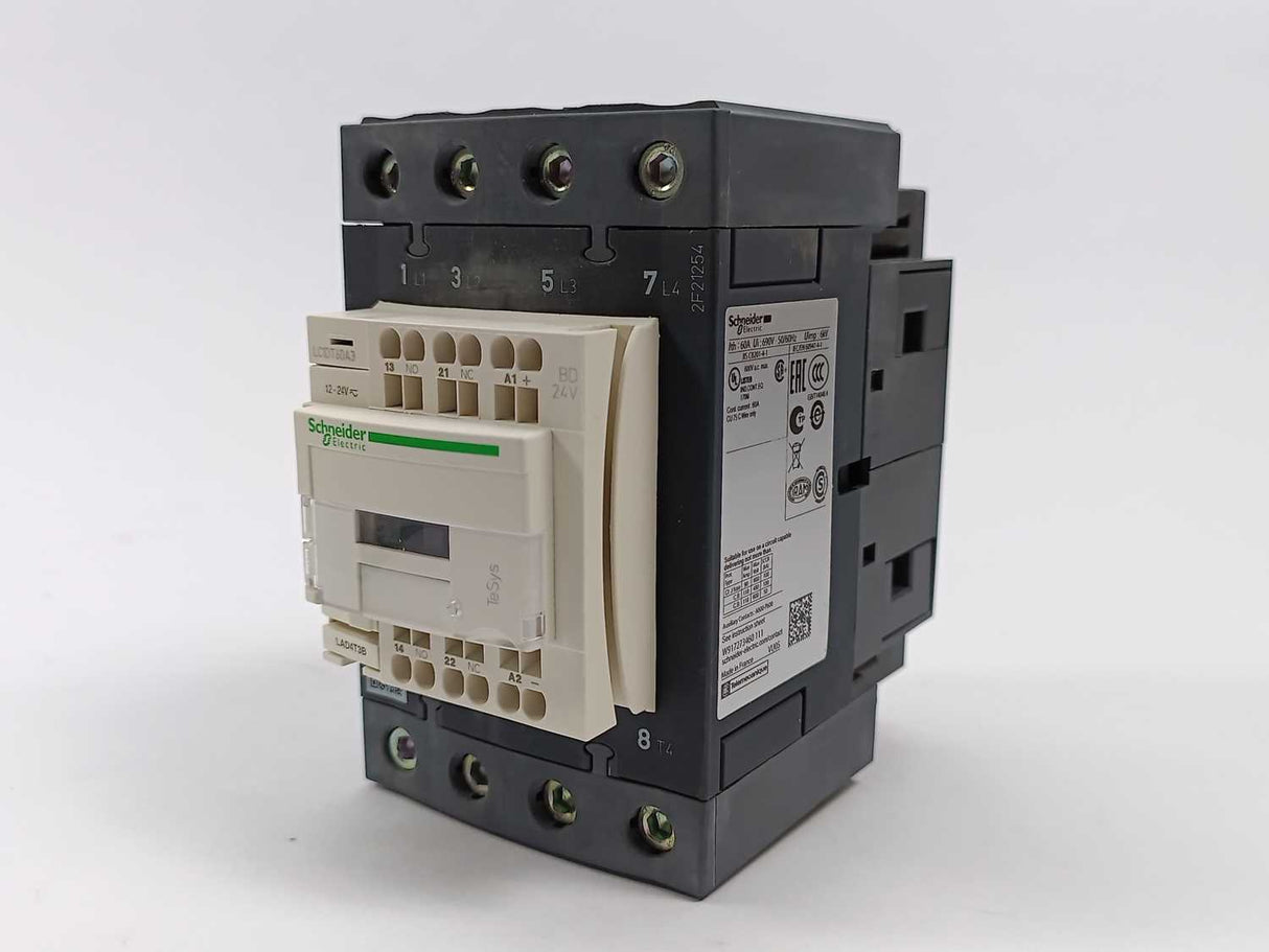 Schneider / Telemecanique LC1DT60A3BD 4 Pole Contactor 440V 60A 24VDC Coil