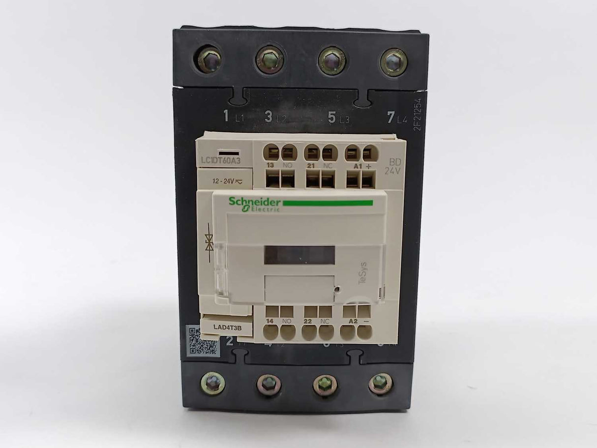 Schneider / Telemecanique LC1DT60A3BD 4 Pole Contactor 440V 60A 24VDC Coil