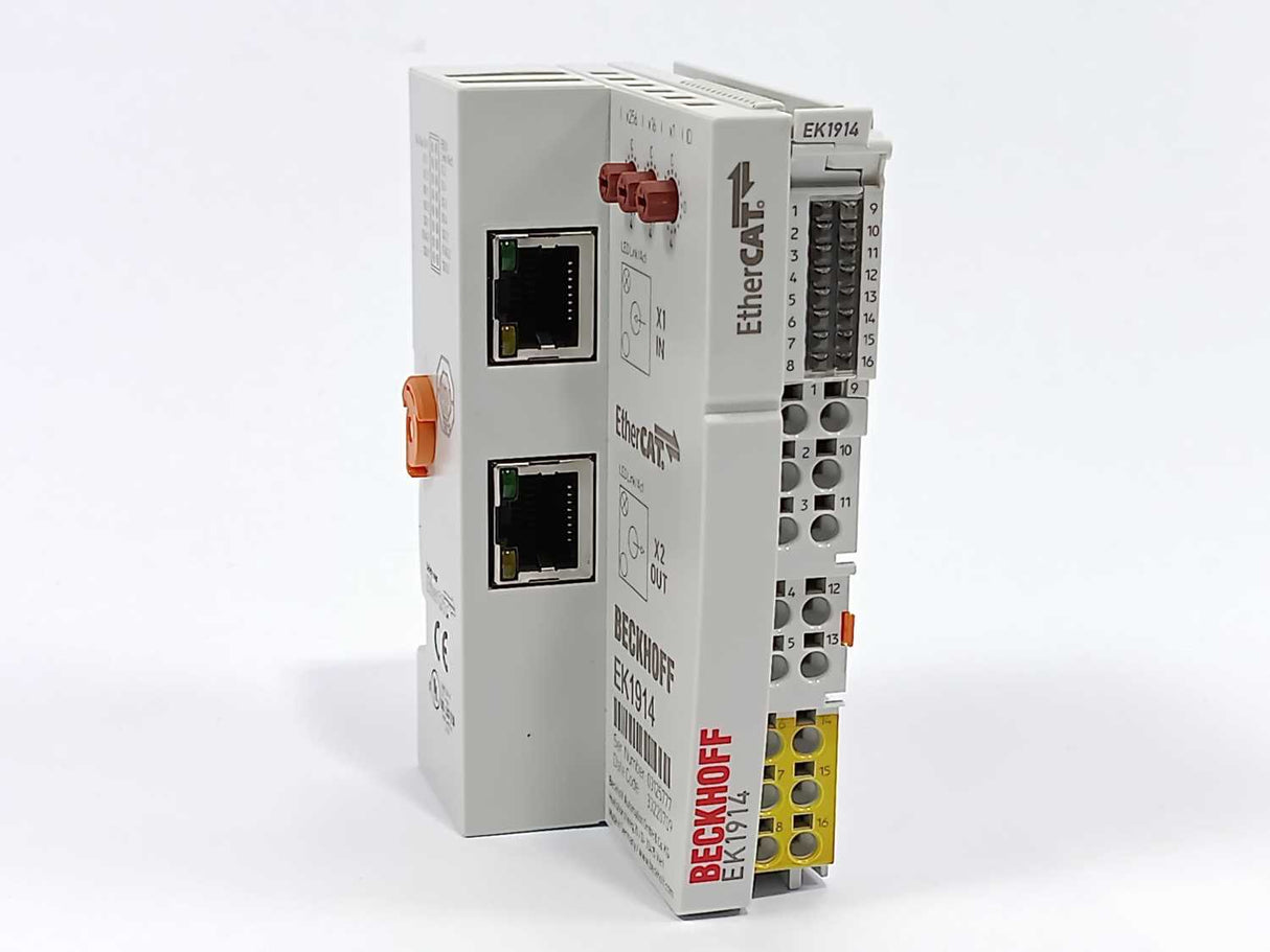 Beckhoff EK1914 EtherCAT Coupler w/ integrated digital standard and safety I/Os