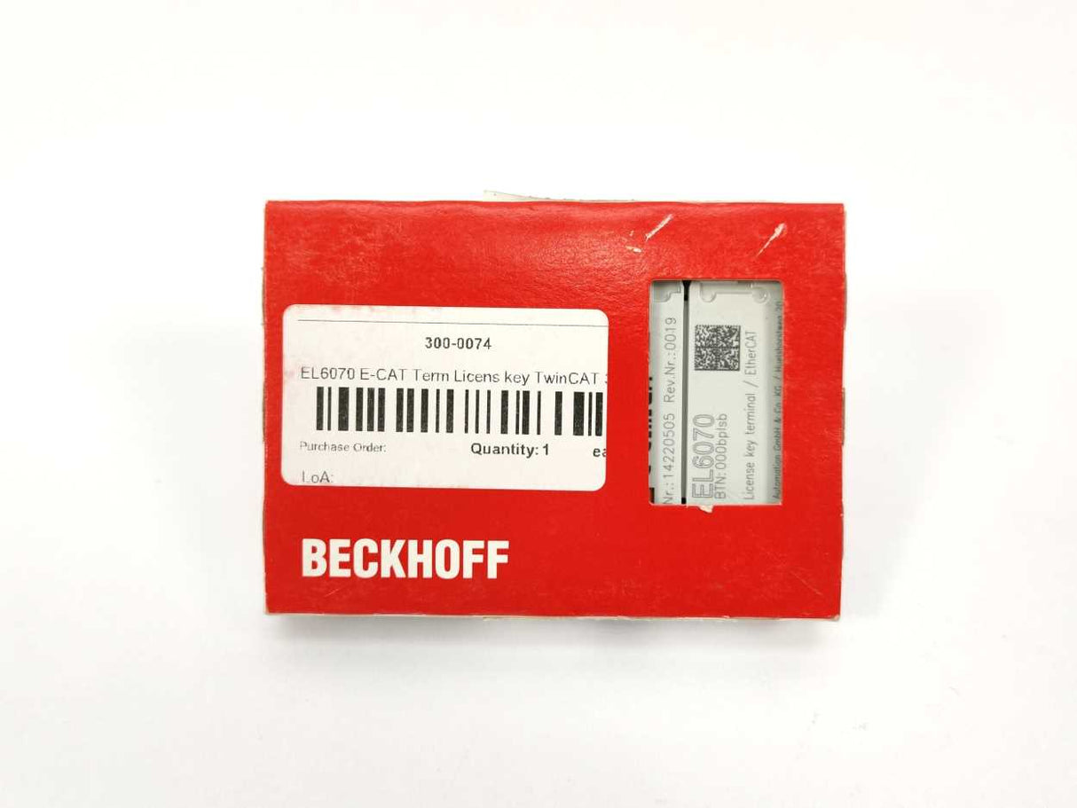 Beckhoff EL6070 License Key Terminal