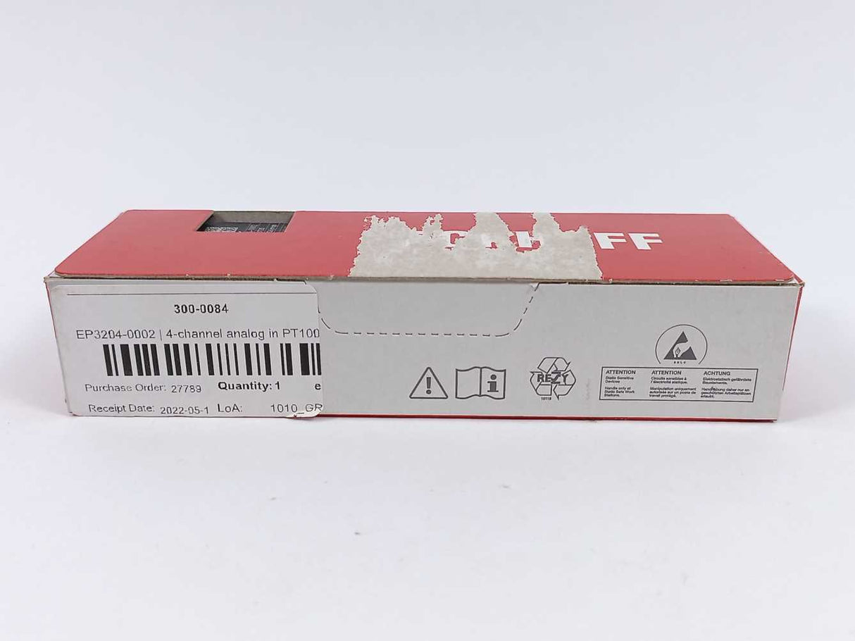 Beckhoff EP3204-0002 EtherCAT Box, 4-channel analog input