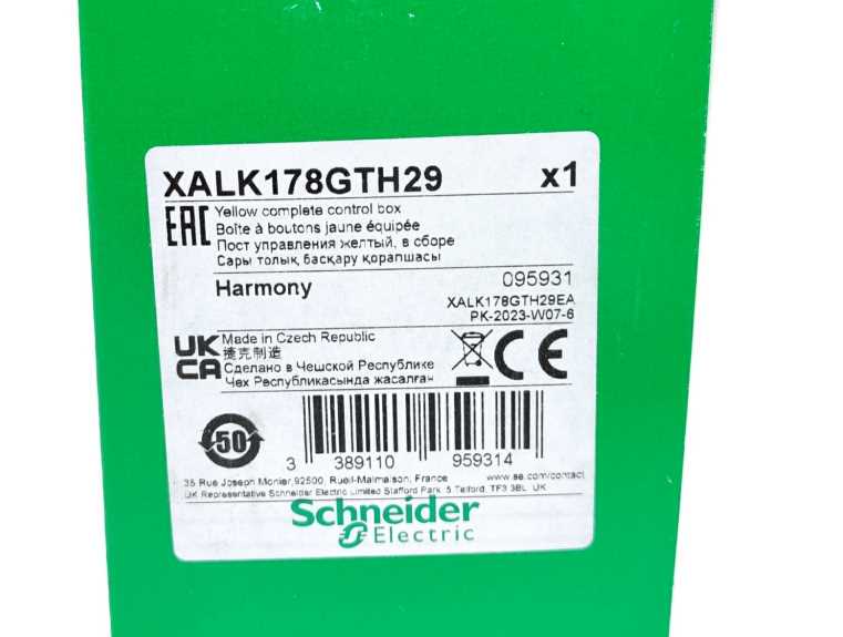 Schneider Electric XALK178GTH29 Harmony Yellow Control box, Emergency Stop