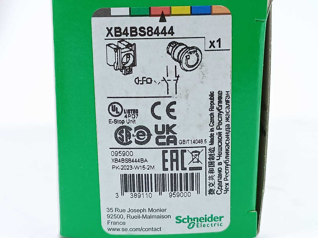 Schneider Electric XB4BS8444 Harmony Emergency stop push button