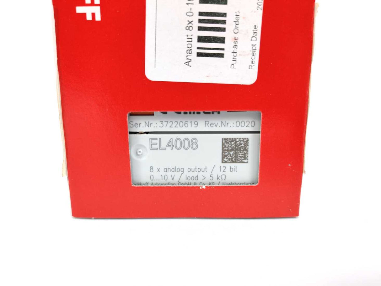 Beckhoff EL4008 8x analog output, 12 Bit, 0-10V