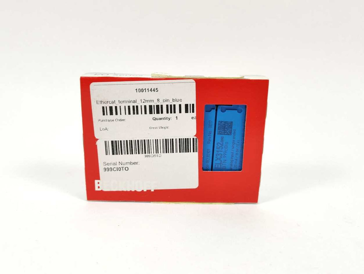 Beckhoff ELX3152 EtherCAT Terminal-channel analog input, 0/4…20 mA, 16 bit