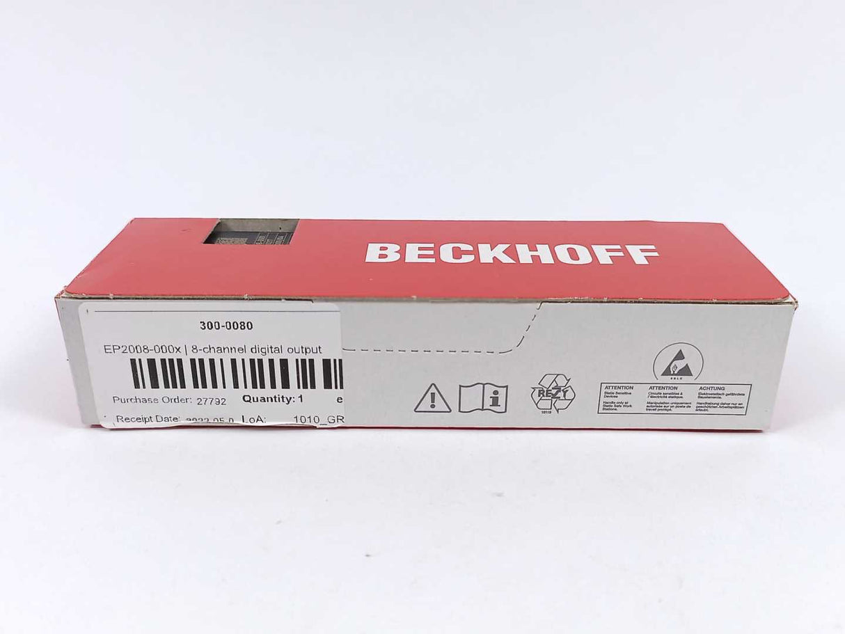 Beckhoff EP2008-0001 EtherCAT Box, 8-channel digital output