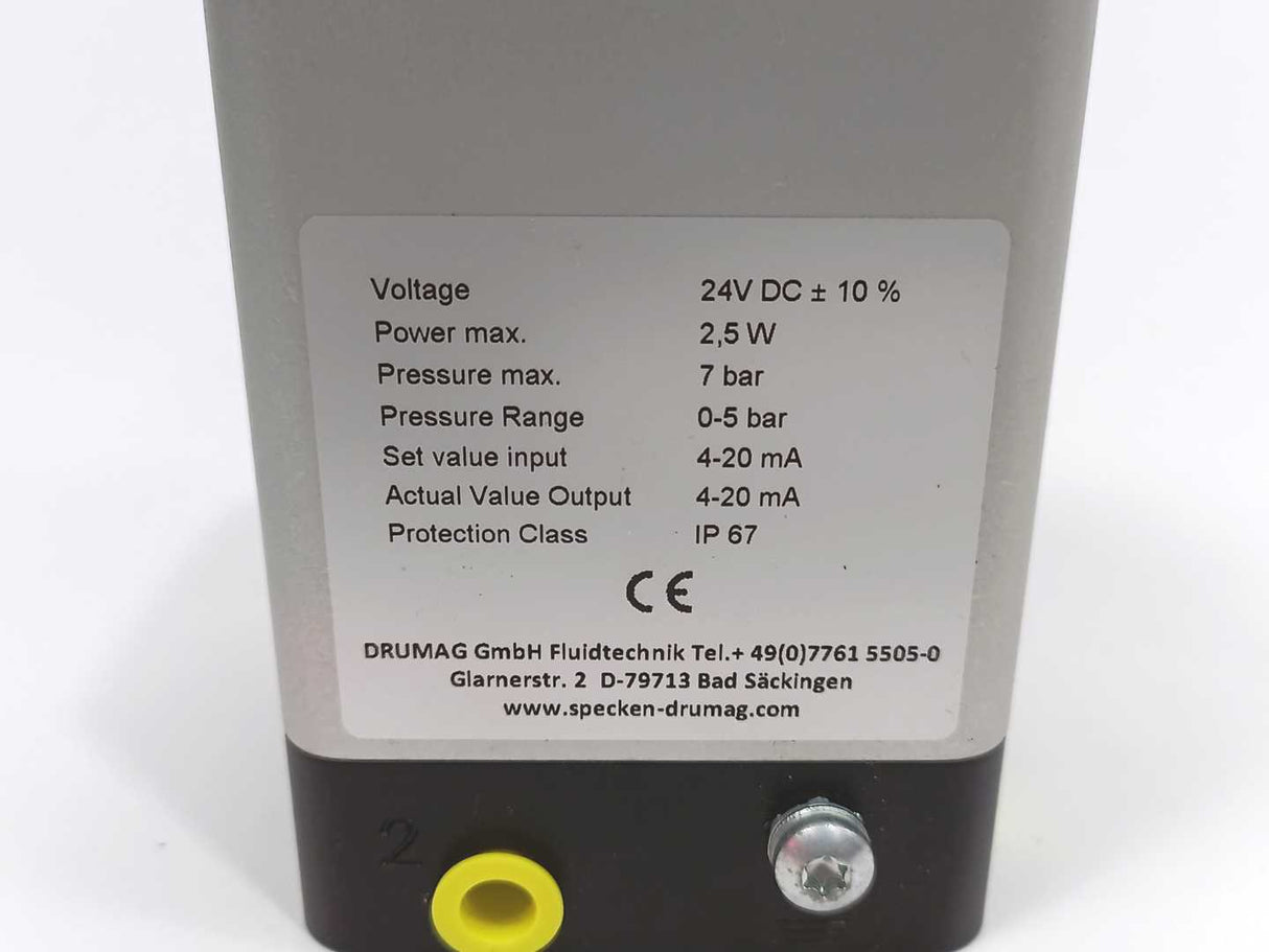 Specken Drumag RM100/0-5/3/B0/C/1/N Pressure Controller24V, 2,5W, 7bar
