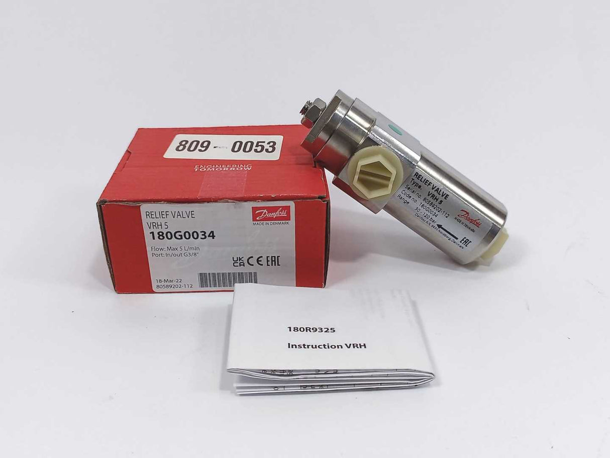 Danfoss 180G0034 Relief Valve VRH 5 CA 30-120 bar