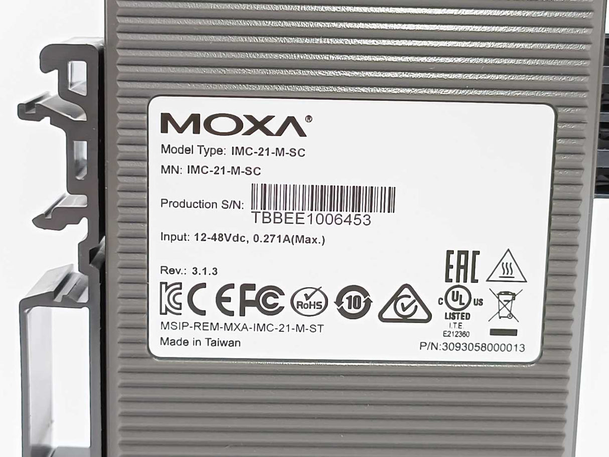 Moxa IMC-21-M-SC Ethernet-to-Fiber Media Converters