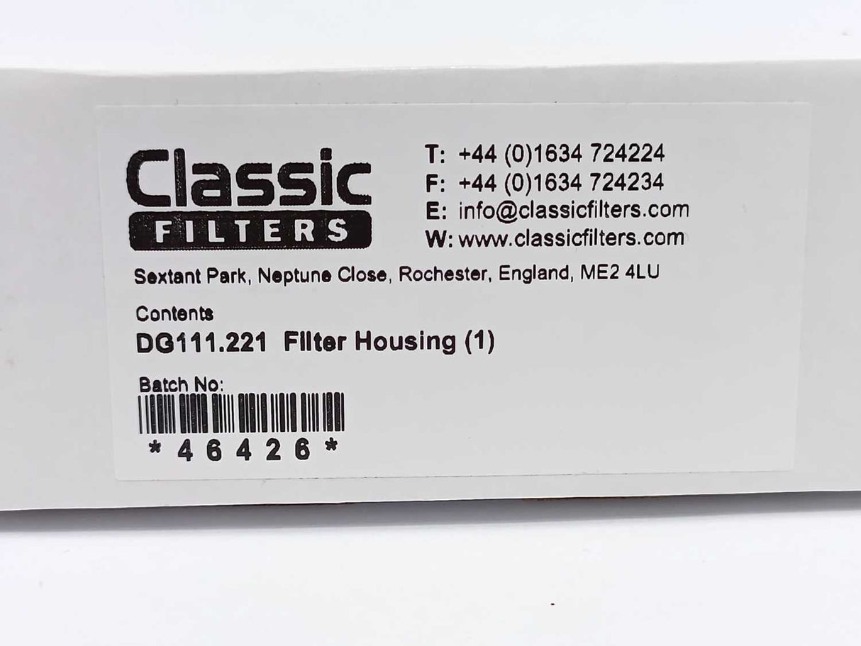 Classic Filters DG111.221 Drain vessel