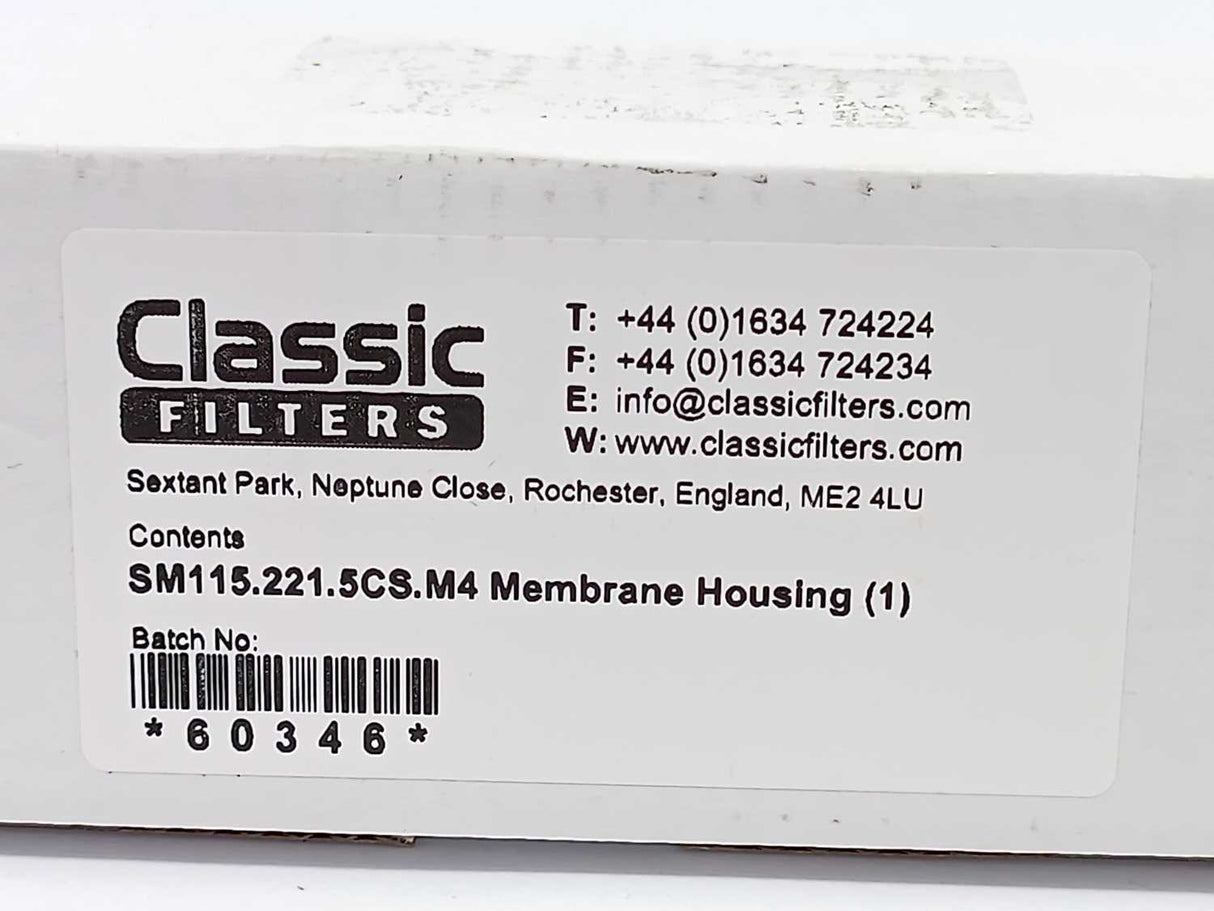 Classic Filters SM115.221.5CS.M4 Membrane Housing 100Bar