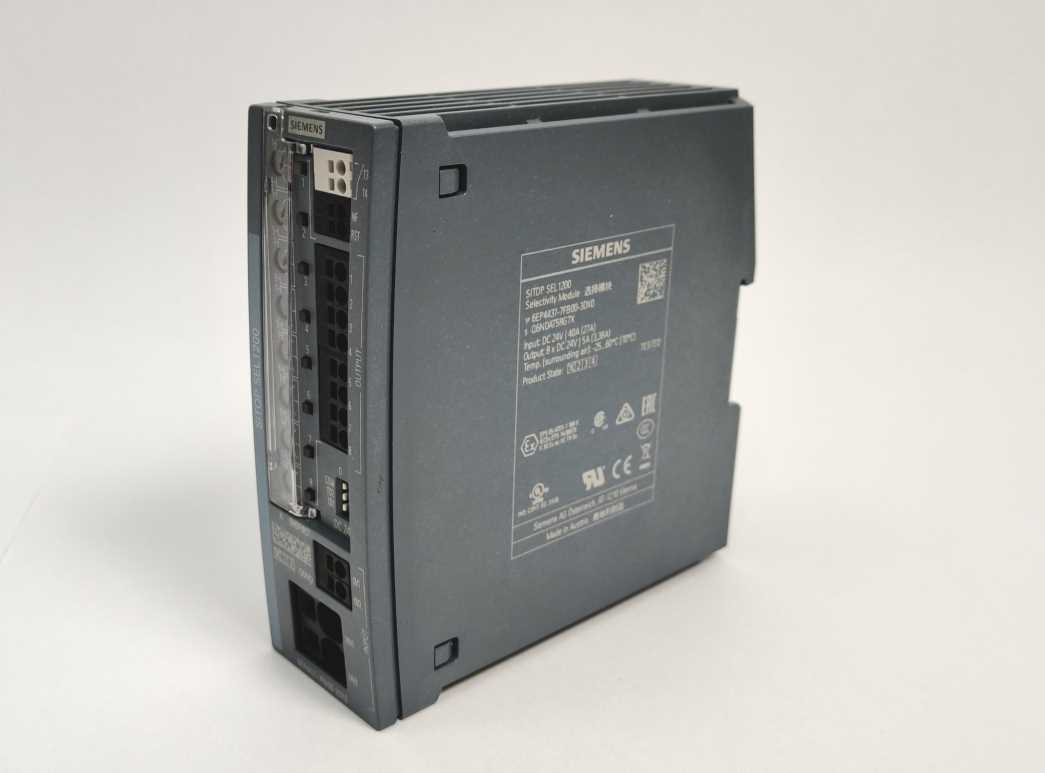 Siemens 6EP4437-7FB00-3DX0 SITOP SEL1200 5 A Selectivity Module