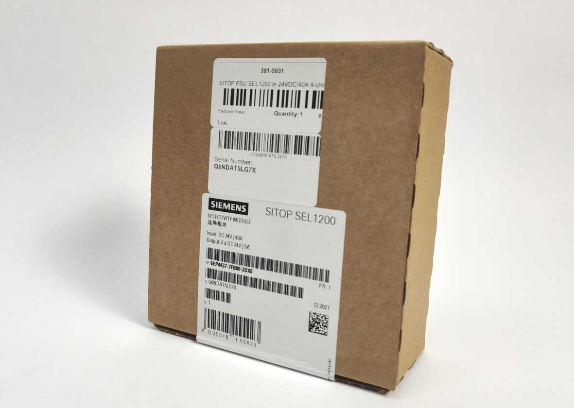 Siemens 6EP4437-7FB00-3DX0 SITOP SEL1200 5 A Selectivity Module