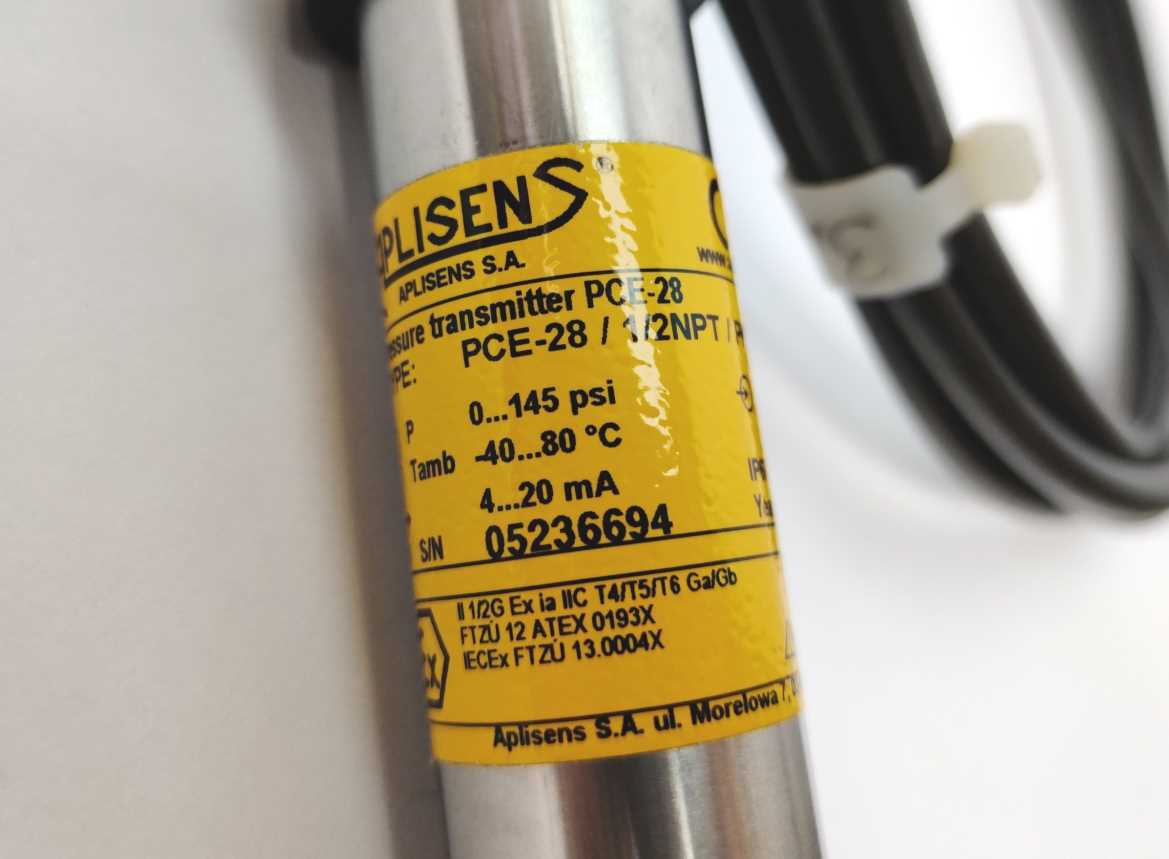 Aplisens PCE-28 1/2NPT PKD IP67 Pressure Transmitter 0...145 psi