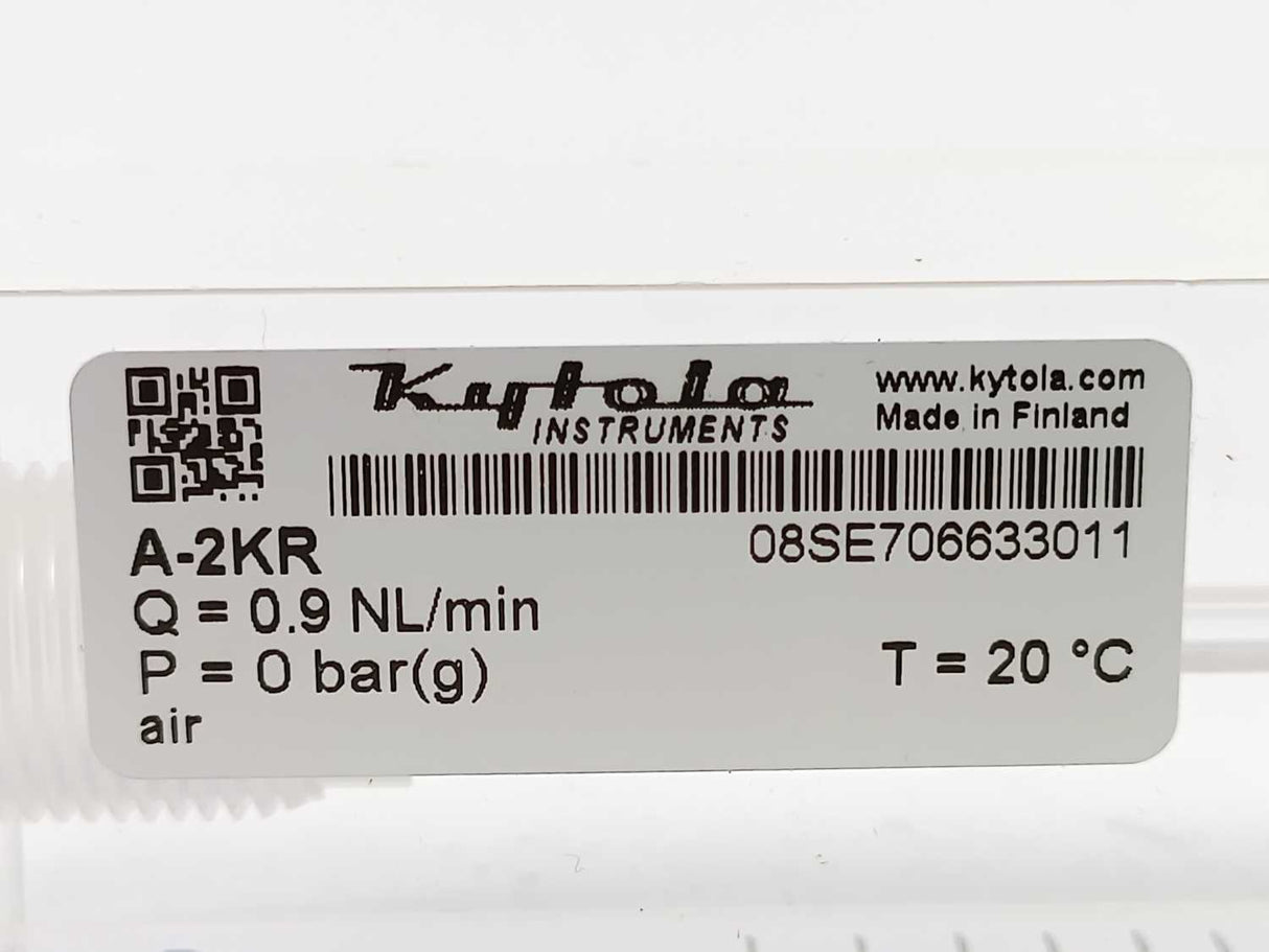 Kytola Instruments A-2KR Flow Meter 0.1 to 0.9 NL/min Air Q=0.9