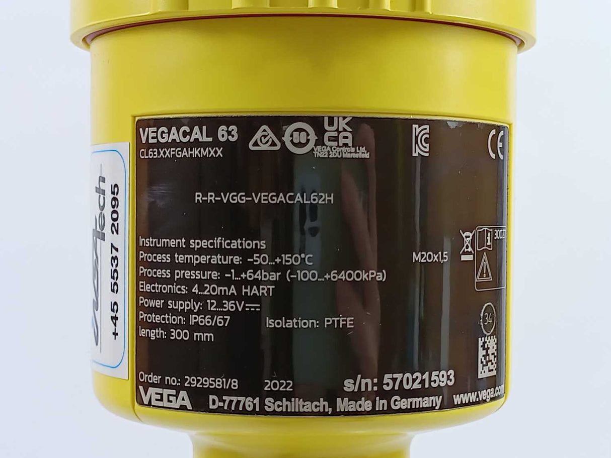 Vega CL63.XXFGAHKMXX VEGACAL 63 Capacitive level sensor