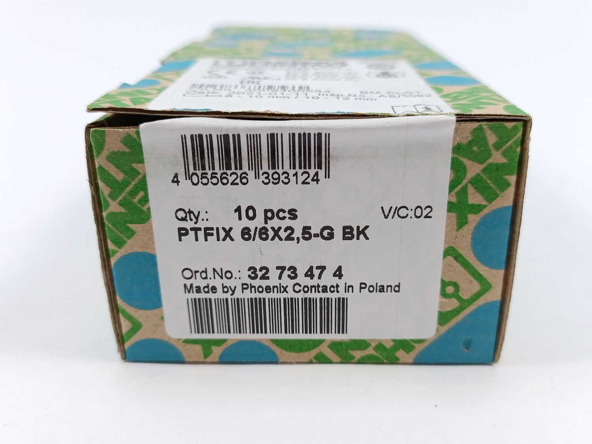 Phoenix Contact 32 73 47 4 PTFIX 6/6X2,5-G BK Distribution block 10 Pcs.