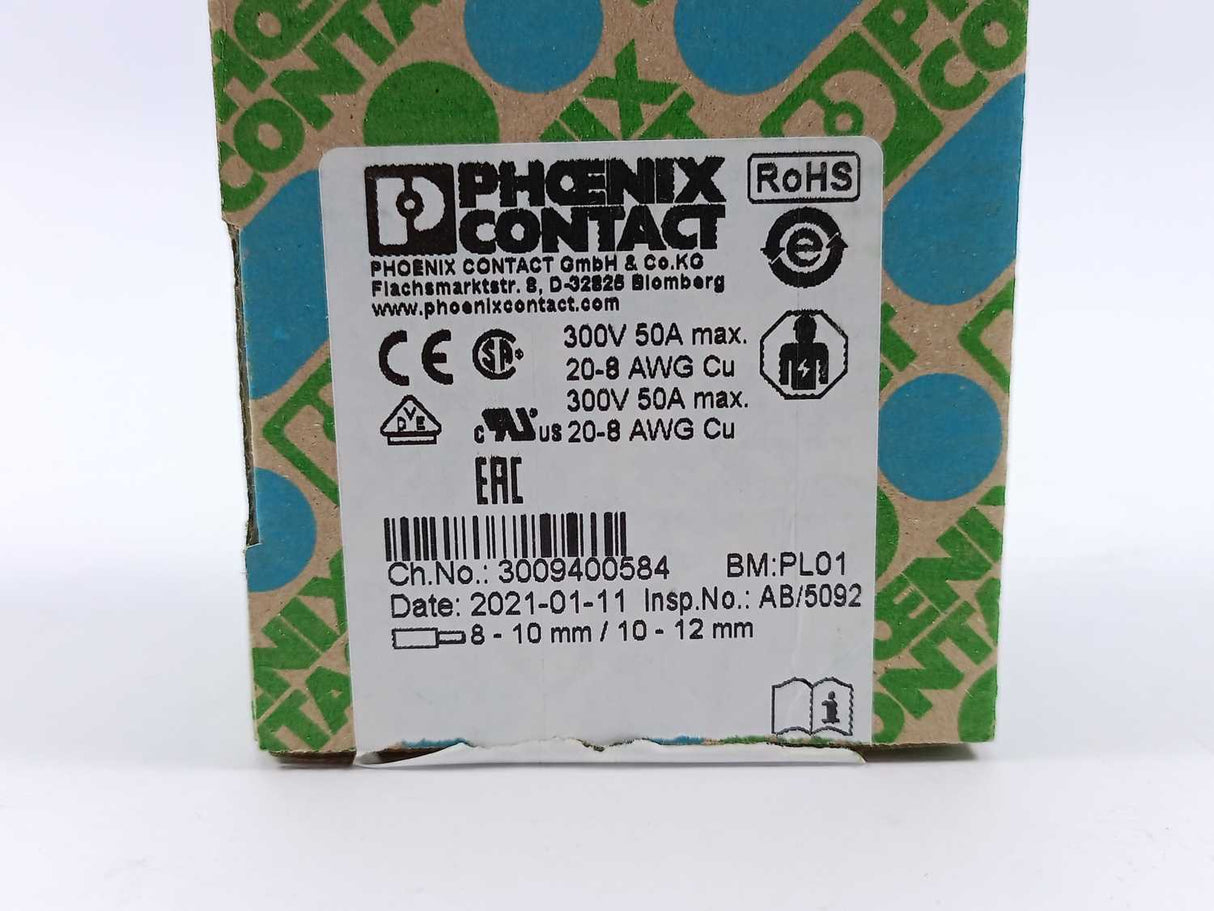 Phoenix Contact 32 73 47 4 PTFIX 6/6X2,5-G BK Distribution block 10 Pcs.