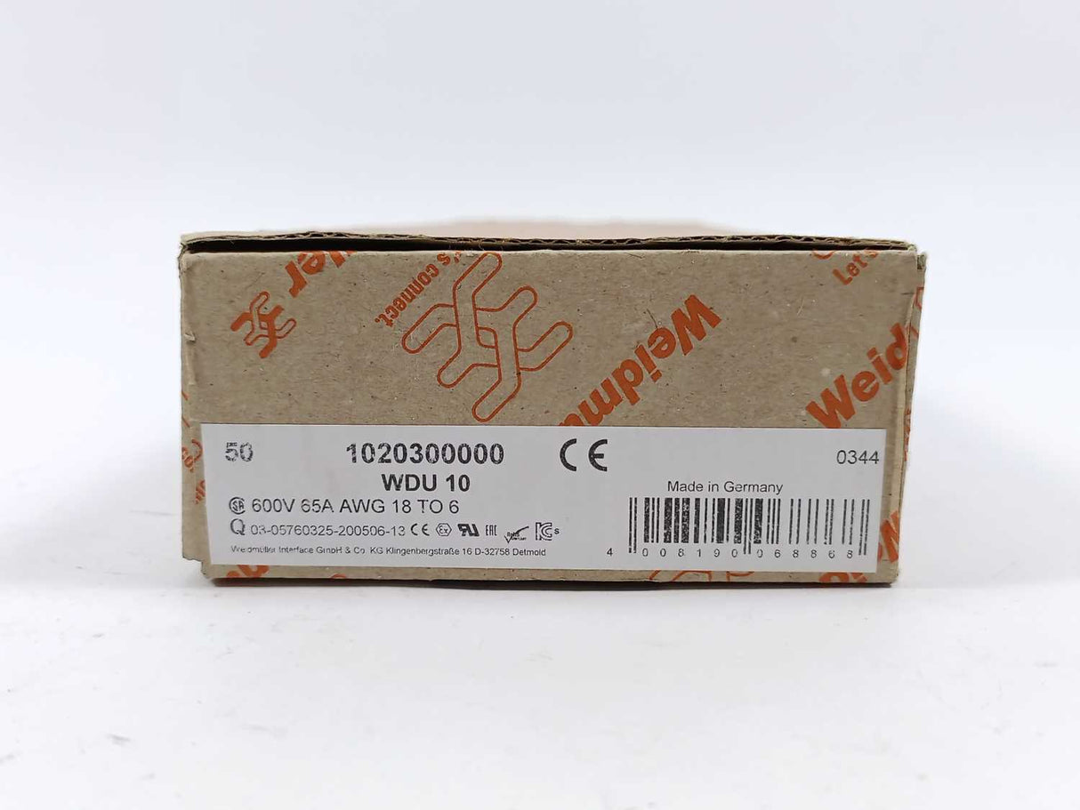 Weidmüller 1020300000 WDU 10 Feed-through terminal 50pcs
