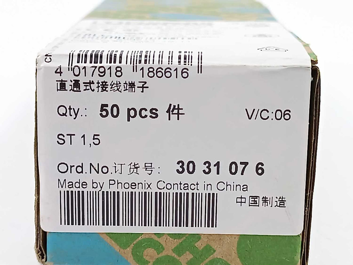 Phoenix Contact 3031076 ST 1,5 Feed-through terminal block 50pcs