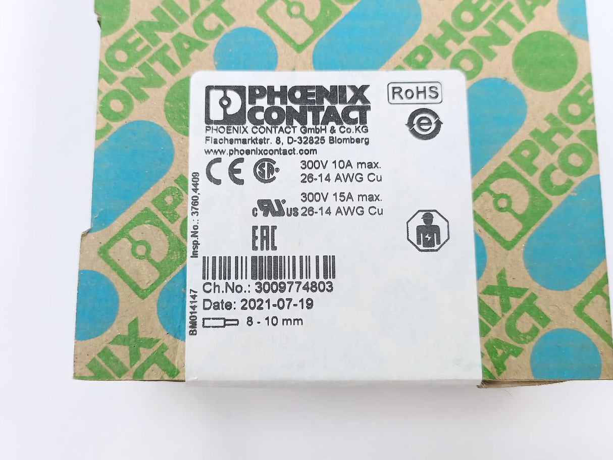 Phoenix Contact 3244410 PTIO 1,5/S/3 - Sensor/actuator terminal block. 50 Pcs.