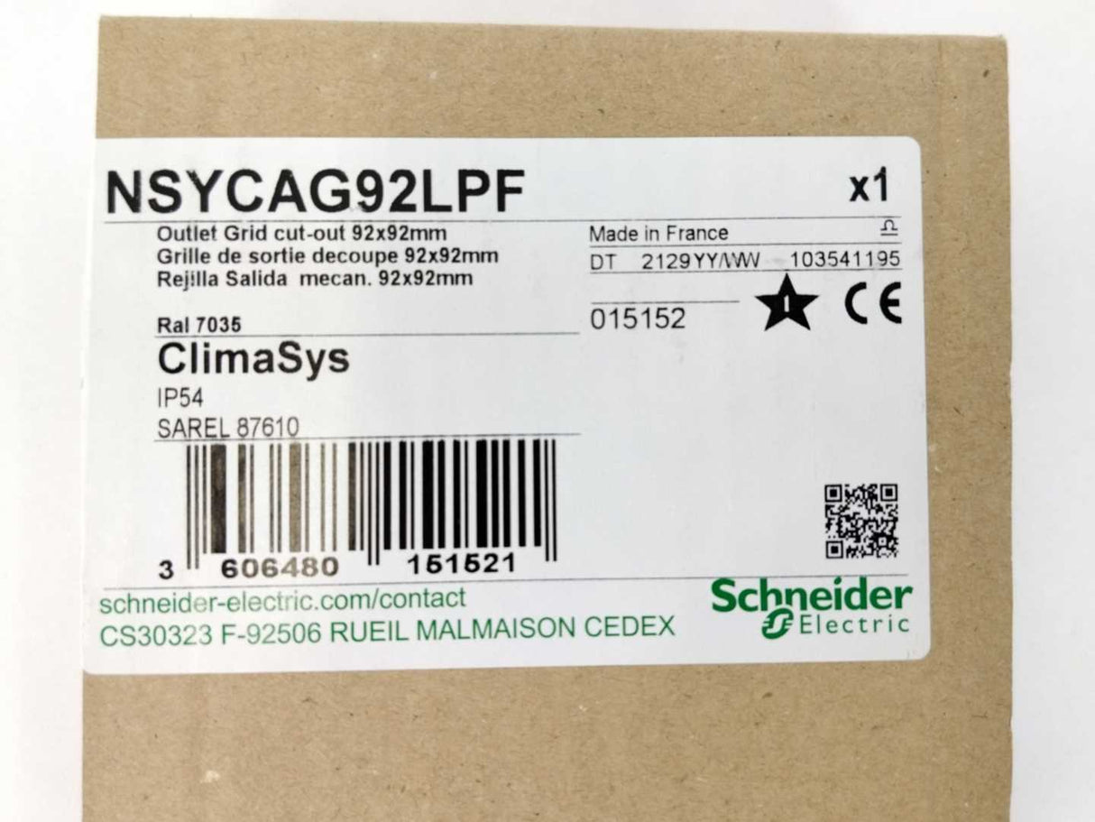 Schneider Electric NSYCAG92LPF Outlet Grid cut-out