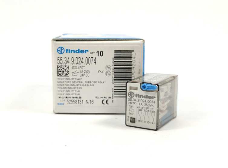 Finder 55.34.9.024.0074 10x 24V DC Relays
