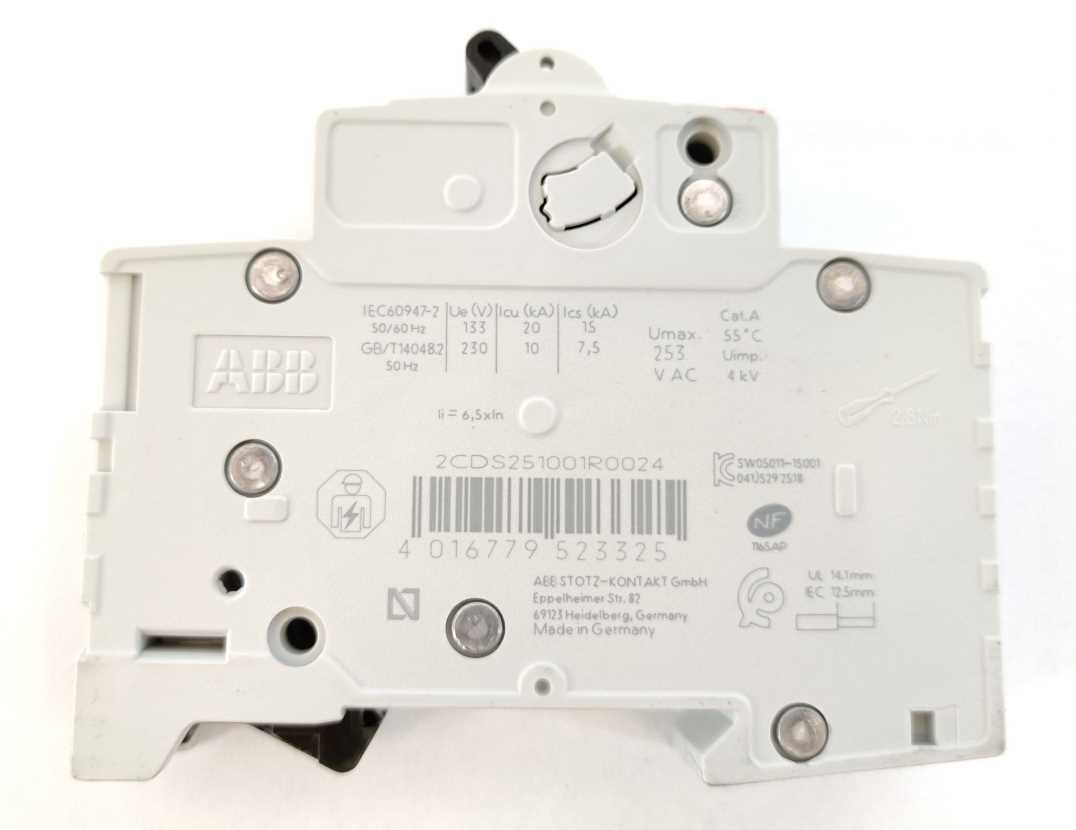 ABB 2CDS251001R0024 S201-C2 Miniature Circuit Breaker 10 Pcs