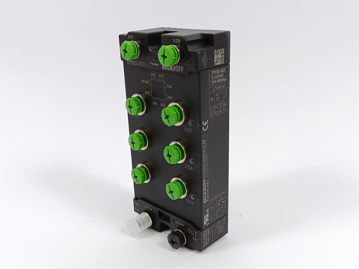 Beckhoff EP9128-0021 EtherCAT Box, 8-port junction, EtherCAT, 100 Mbit/s
