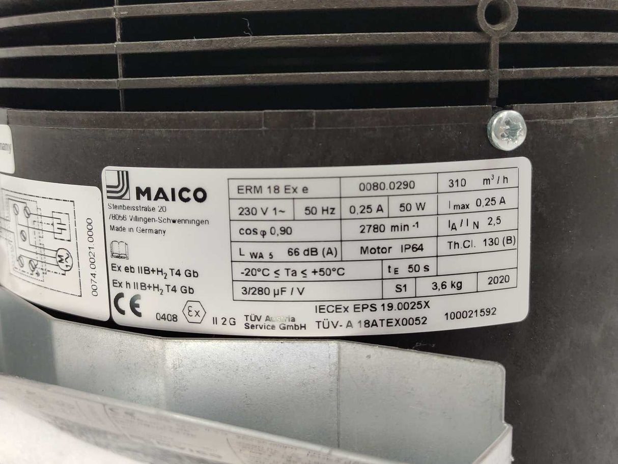 MAICO 0080.0290 Semi-centrifugal Duct Fan