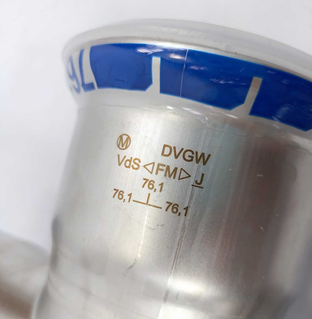 Geberit 31009 Mapress Stainless Steel T-piece rf 76,1 mm mapress