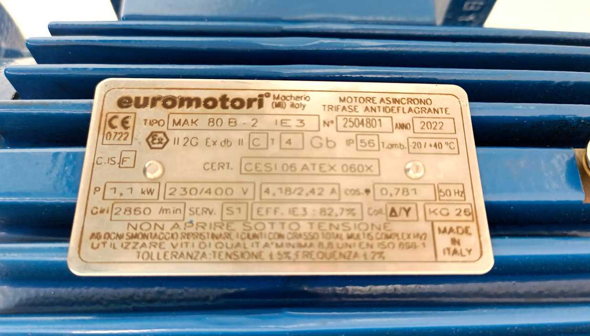 euromotori MAK 80B-2 CESI 06 ATEX 060X, MOTOR