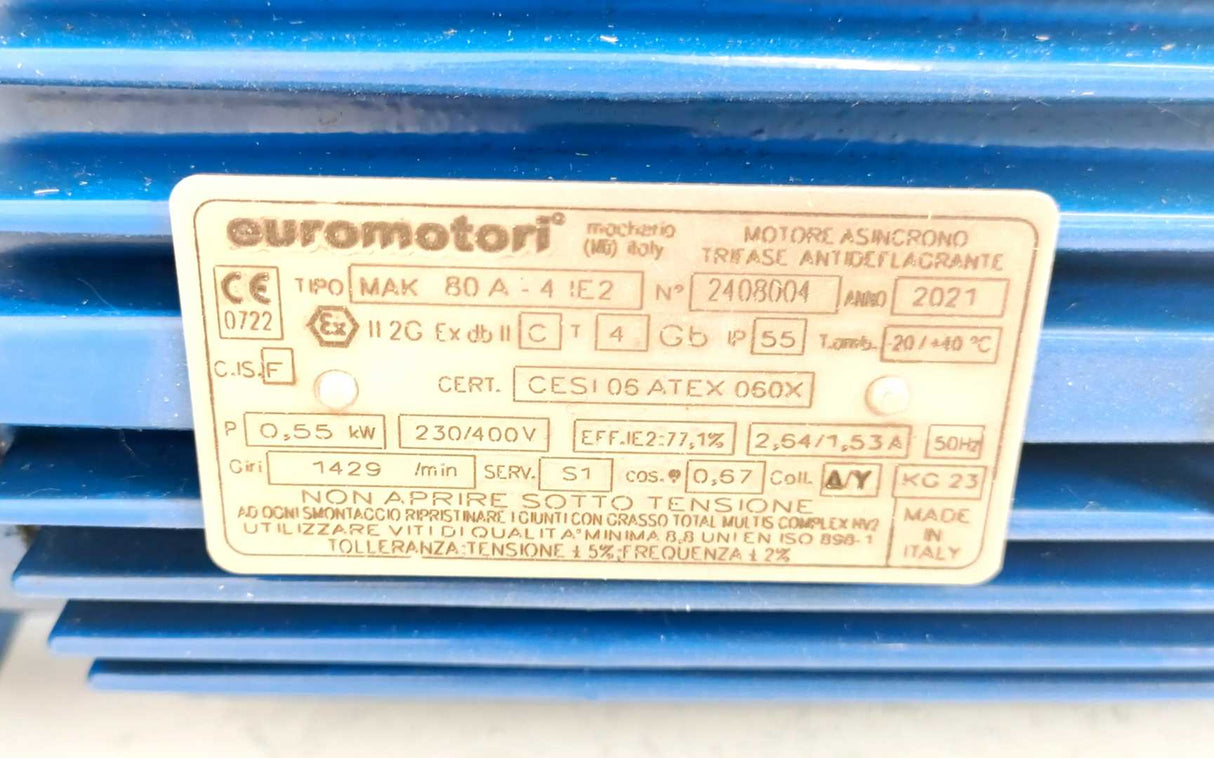 euromotori MAK 80A-4 CESI 06 ATEX 060X, MOTOR