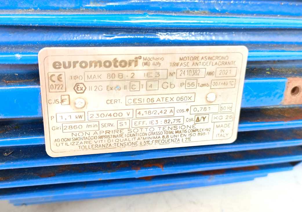 euromotori MAK 80B-2 CESI 06 ATEX 060X, MOTOR