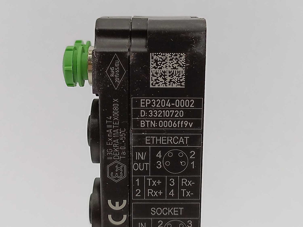 Beckhoff EP3204-0002 EtherCAT Box, 4-channel analog input