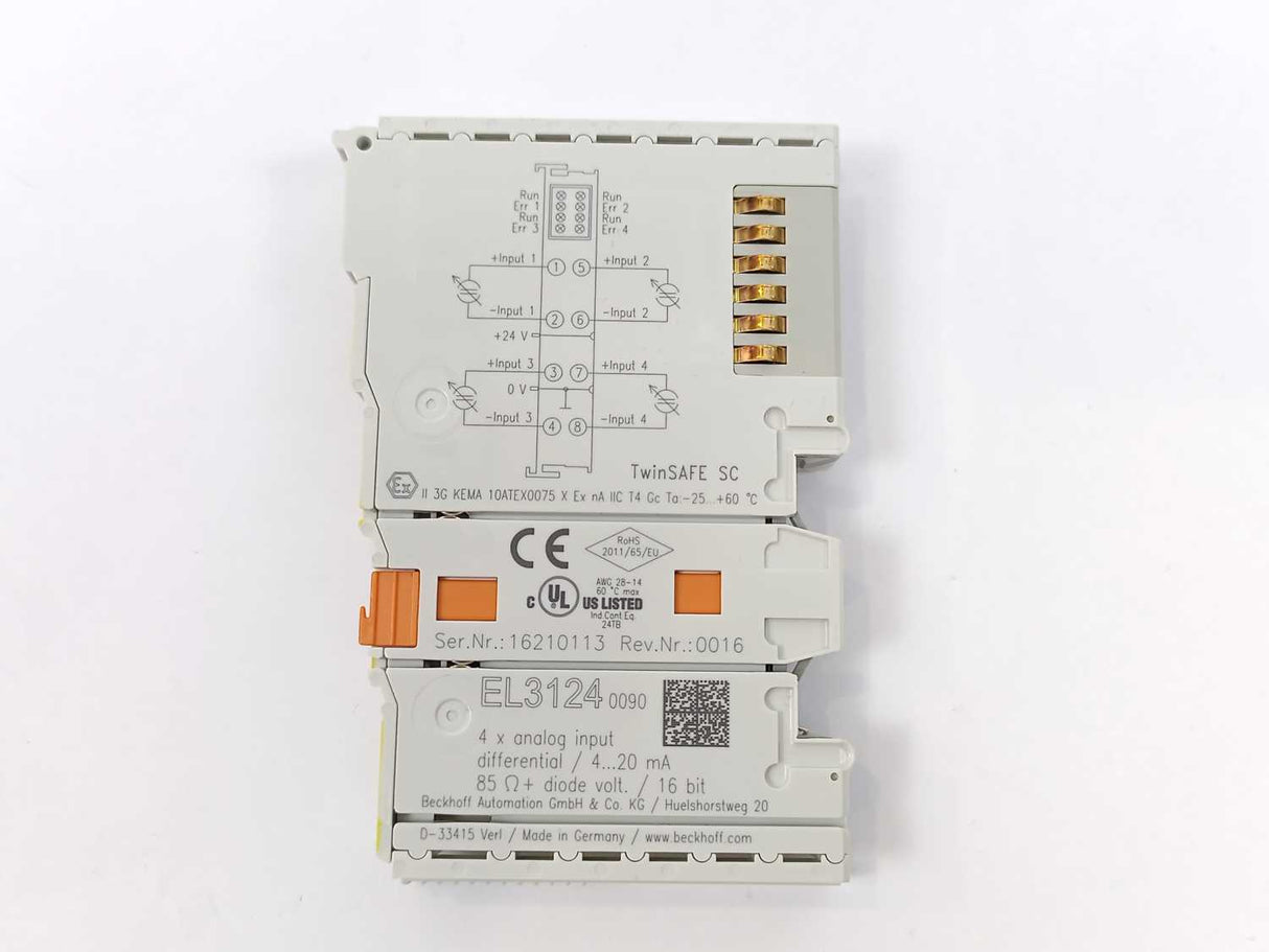 Beckhoff EL3124-0090 EtherCAT Terminal, 4-channel analog input