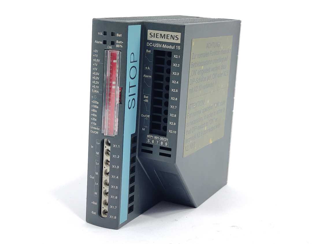 Siemens 6EP1931-2EC21 DC-USV-Modul 15 power supply